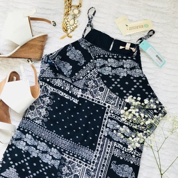 Skies Are Blue Dresses & Skirts - NWT Blue & White Patterned Dress!
